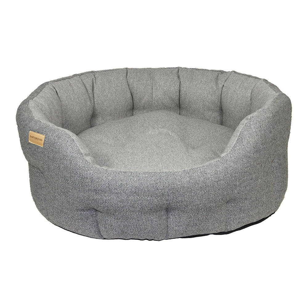
            
                Load image into Gallery viewer, Earthbound Classic Traditional Tweed Steel Grey Dog Bed
            
        
